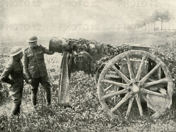 British Dummy Gun in Field to Attract the Fire of the Germans', (1919).