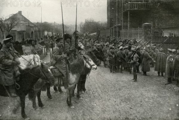 A Cossack Patrol and Russian Infantry', (1919).