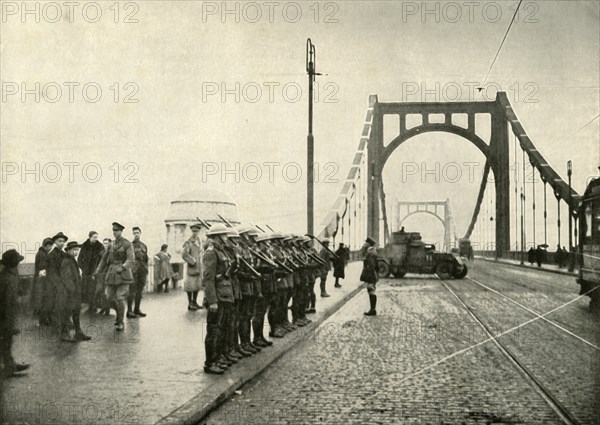 The 18th Hussars Guarding a Bridge on the Rhine at Cologne', (1919).