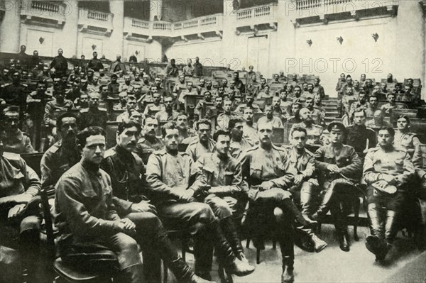 Soldier Delegates of the Russian Armies at the Douma', (1919).
