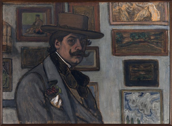 Self-portrait in a brown hat, 1897.