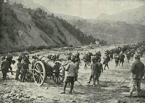 The Italian Army On The March', (1919).