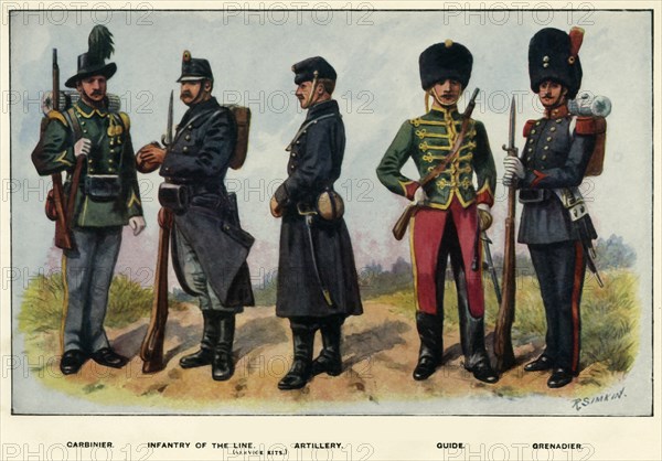 Types of the Belgian Army', 1919.