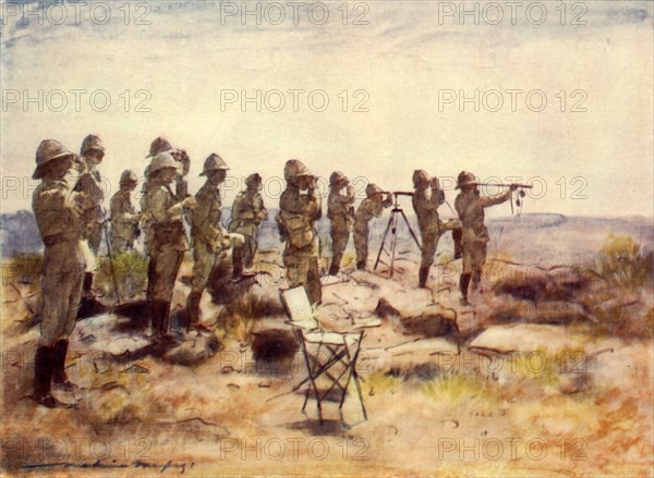 Lord Roberts and Staff Watching the Battle of Osfontein', 1900, (1901).