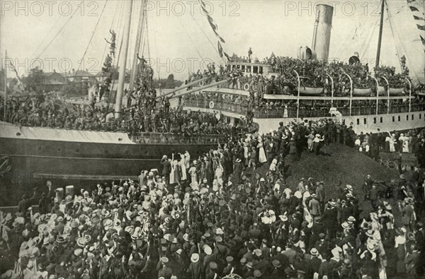 Departure of the Victorian (B.C.) Contingent', c1914, (1919).