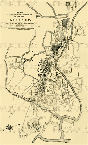 Plan to Illustrate the Operations of the British Army before Lucknow in March 1858', (1901).