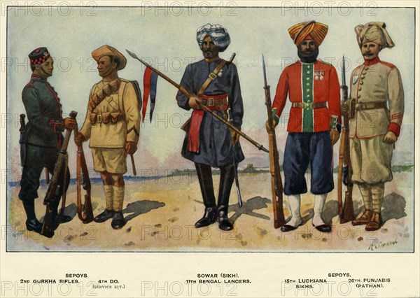 Types of the Indian Army', 1919.