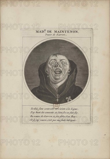 Madame de Maintenon disguised as a monk, ca 1690.