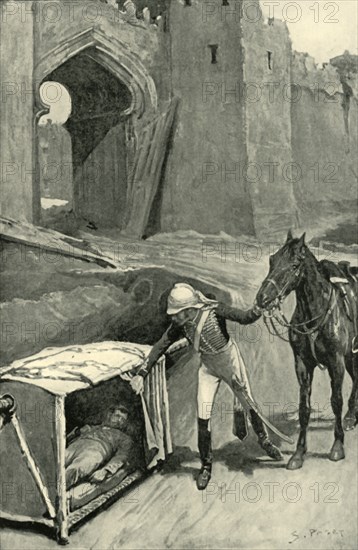 Roberts Finds Nicholson Mortally Wounded Under the Walls of Delhi', (1901).