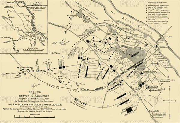 Sketch of the Battle of Cawnpore', 1857, (1901).