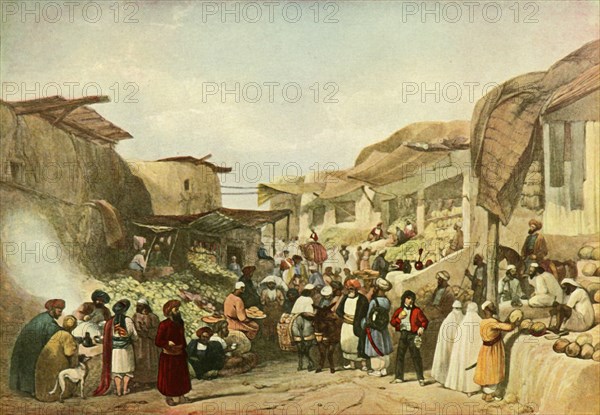 The Main Street in the Bazaar at Kabul in the Fruit Season', c1840, (1901).