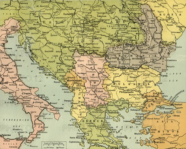 Map To Illustrate the Eastern Battle Fronts', 1919.