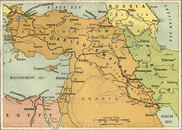 Map to Illustrate the Mesopotamian Expedition', 1919.