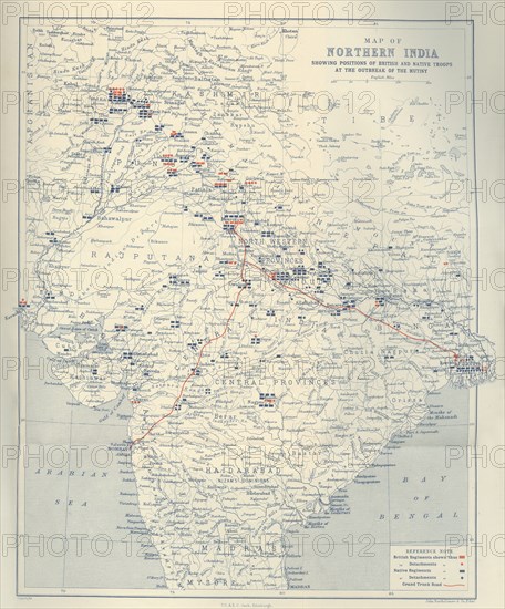 Map of Northern India', 1901.