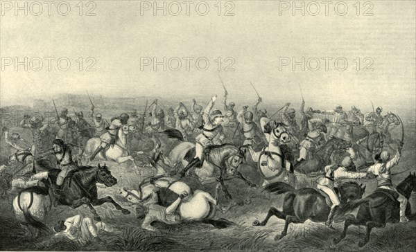 Charge of Hodson's Horse at Rhotuck', 1857, (1901).