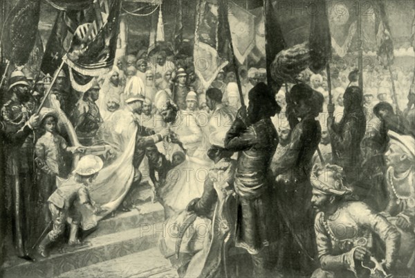 The Prince of Wales Conferring the Order of the Star of India at Calcutta', 1901.