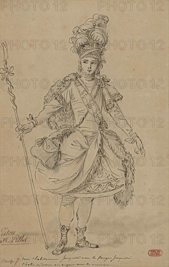 Tithonus. Costume design for the opera Titon et l'Aurore by Jean-Joseph de Mondonville, 1763.