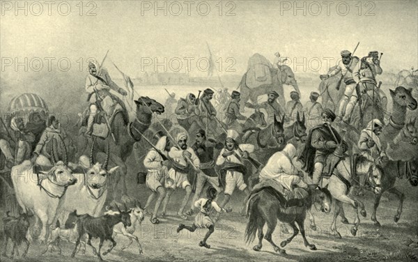 Native Auxiliaries Hurrying to Delhi', c1850s, (1901).