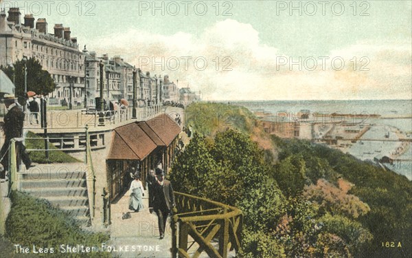 The Leas Shelter, Folkestone', 1900s.