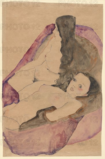 Two Reclining Nudes , 1911.