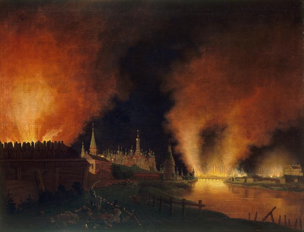 Fire of Moscow on 15th September 1812 (The French in Moscow), 1812-1817.