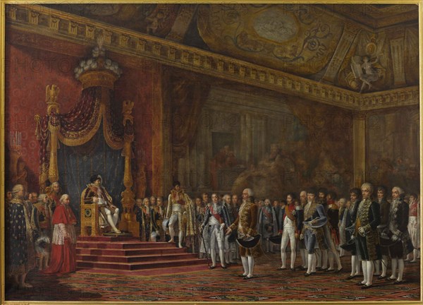 Deputation from the Roman Senate presenting its homage to Napoleon I on 16 November 1809, 1810.