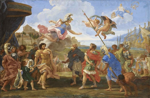 The quarrel between Agamemnon and Achilles, ca. 1695.