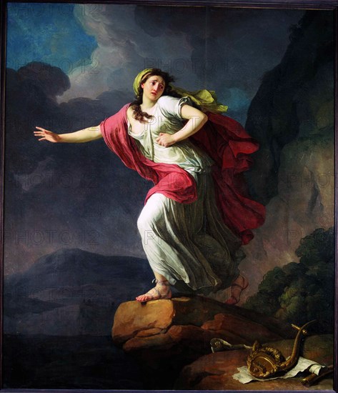 Sappho throwing herself into the sea, 1791.