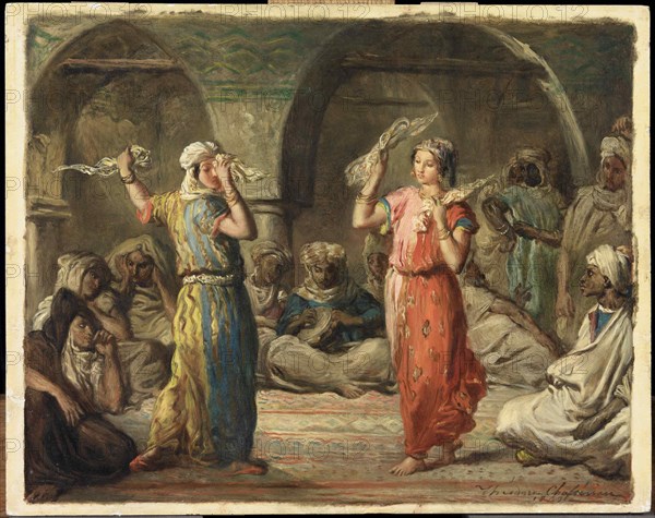 Moroccan dancers. The Handkerchief Dance, 1849.