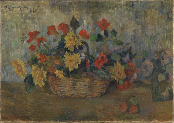 Basket with flowers, 1884.
