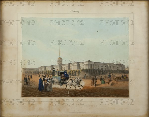 The Admiralty in Saint Petersburg, End 1840s.