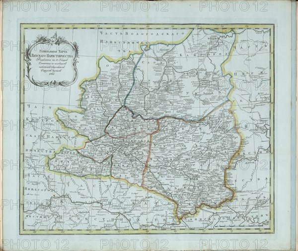 General Map of Vyatka Governorate, 1791.