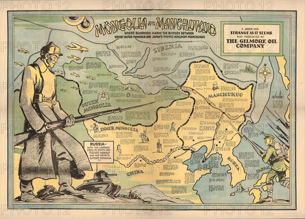 Mongolia and Manchukuo, 1936.