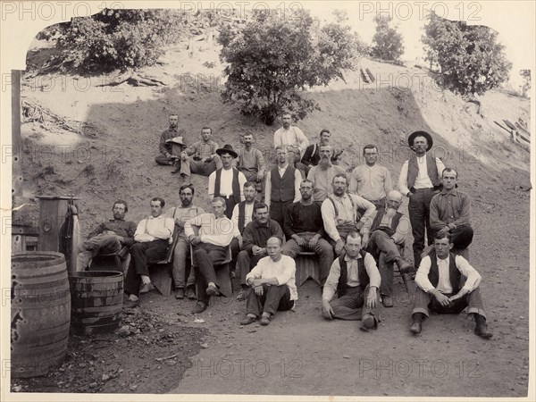 La Grange Mine Crew, California, 1900s.