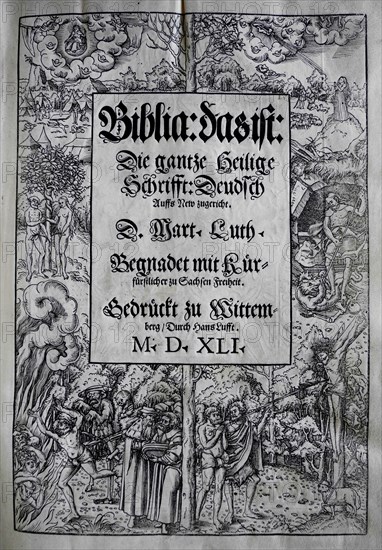 Cover design "Biblia" by Martin Luther, 1541.