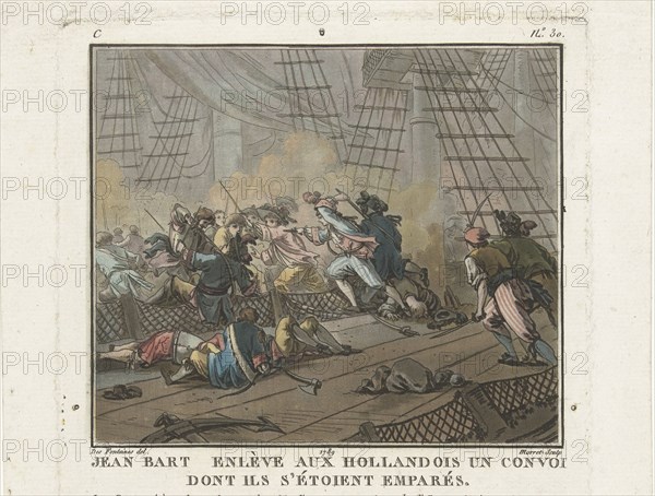 Jean Bart in the Battle of Texel on 29 June 1694, 1789.