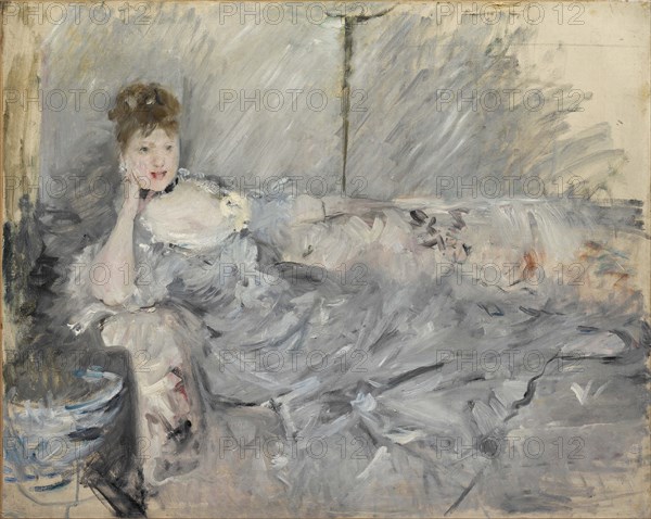 Woman in grey reclining, 1879.