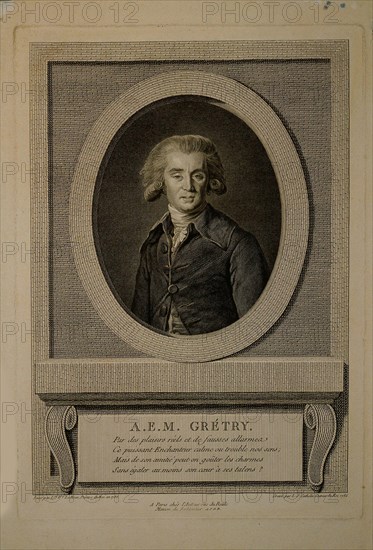 Portrait of the composer André Ernest Modeste Grétry (1741-1813), 1786.