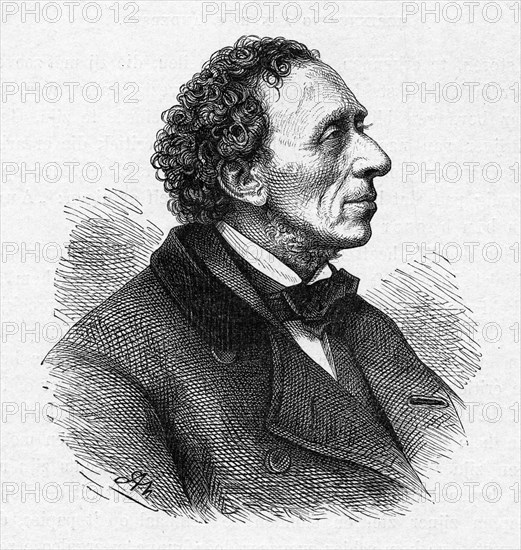 Portrait of Hans Christian Andersen (1805-1875), c. 1850.