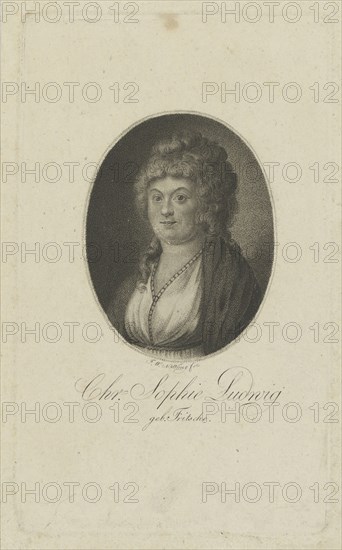 Portrait of the author Christiane Sophie Ludwig, née Fritsche (1764-1815) , c. 1810.