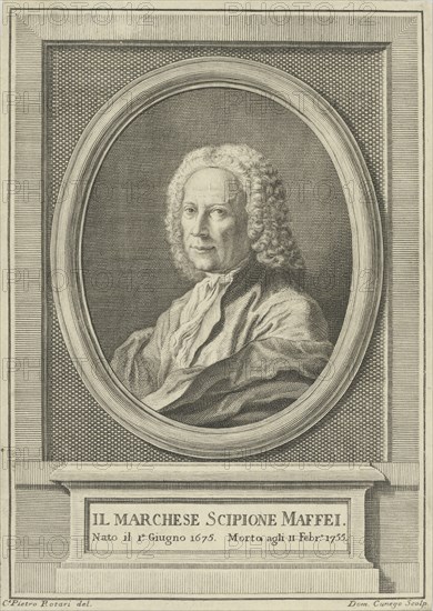 Portrait of the poet Scipione Maffei (1675-1755), c. 1750.