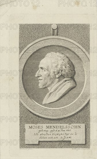 Portrait of Moses Mendelssohn (1729-1786) , 1786.