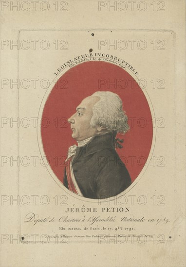 Portrait of Jérôme Pétion de Villeneuve (1756-1794), c. 1800.