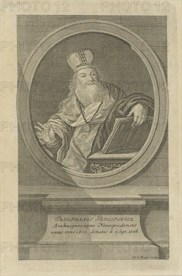 Portrait of the Poet Theofan Prokopovich (1681-1736), ca 1760.