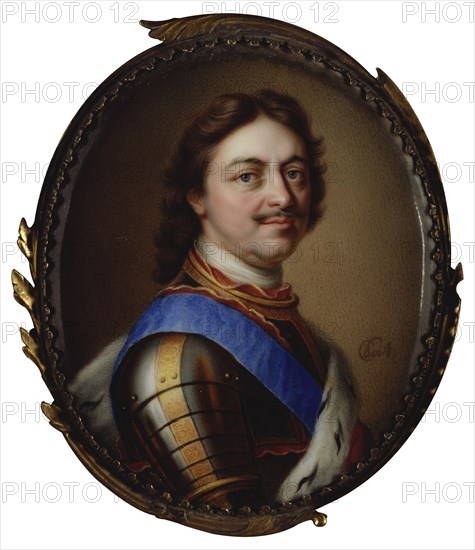 Portrait of Emperor Peter I the Great (1672-1725), 1717.
