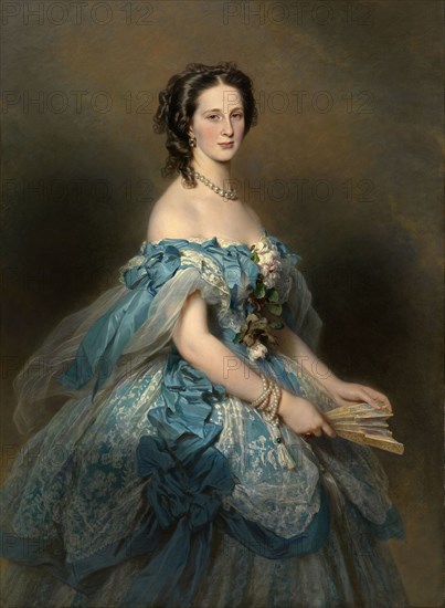 Portrait of Grand Duchess Alexandra Iosifovna of Saxe-Altenburg (1830-1911), 1859.
