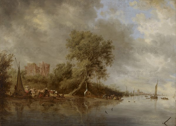 River Landscape with the Ruins of the Castle of Egmond  , 1641.