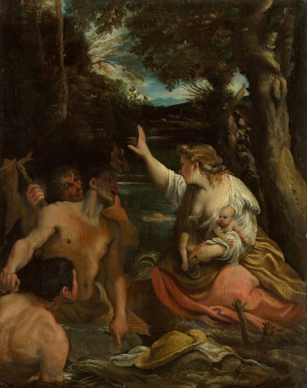 Latona and the Lycian Peasants (Latona Protecting her Children), 1585.