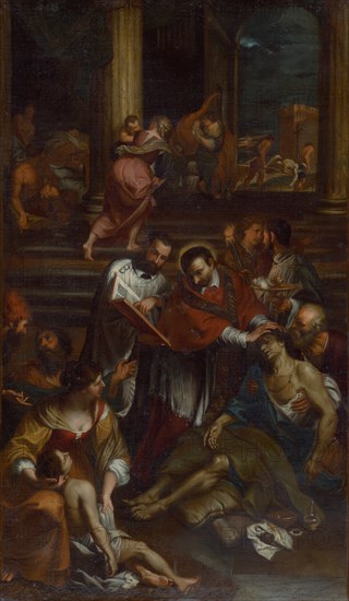 Saint Charles Borromeo among Plague Victims , Second Half of the 17th cen..