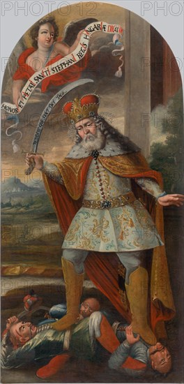 King Saint Stephen in the battle with the Turks, ca. 1718-1719.